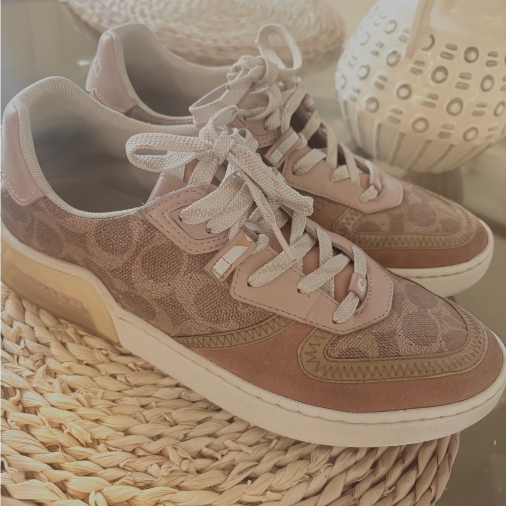 Coach Women's Sneakers - Beige and Tan